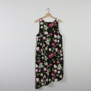 Club Monaco Womens Midi Dress Floral 100% Silk 8 Sleeveless Asymmetric Cute‎ 148